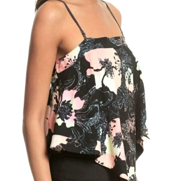 🌱 Free People Get Your Love Tank Floral Multicolor Size Small - Picture 3 of 8